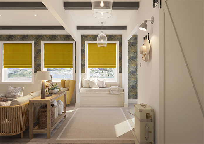 Ultra Luxe Velvet, Old Gold - Motorised Roman Blind - Image 8